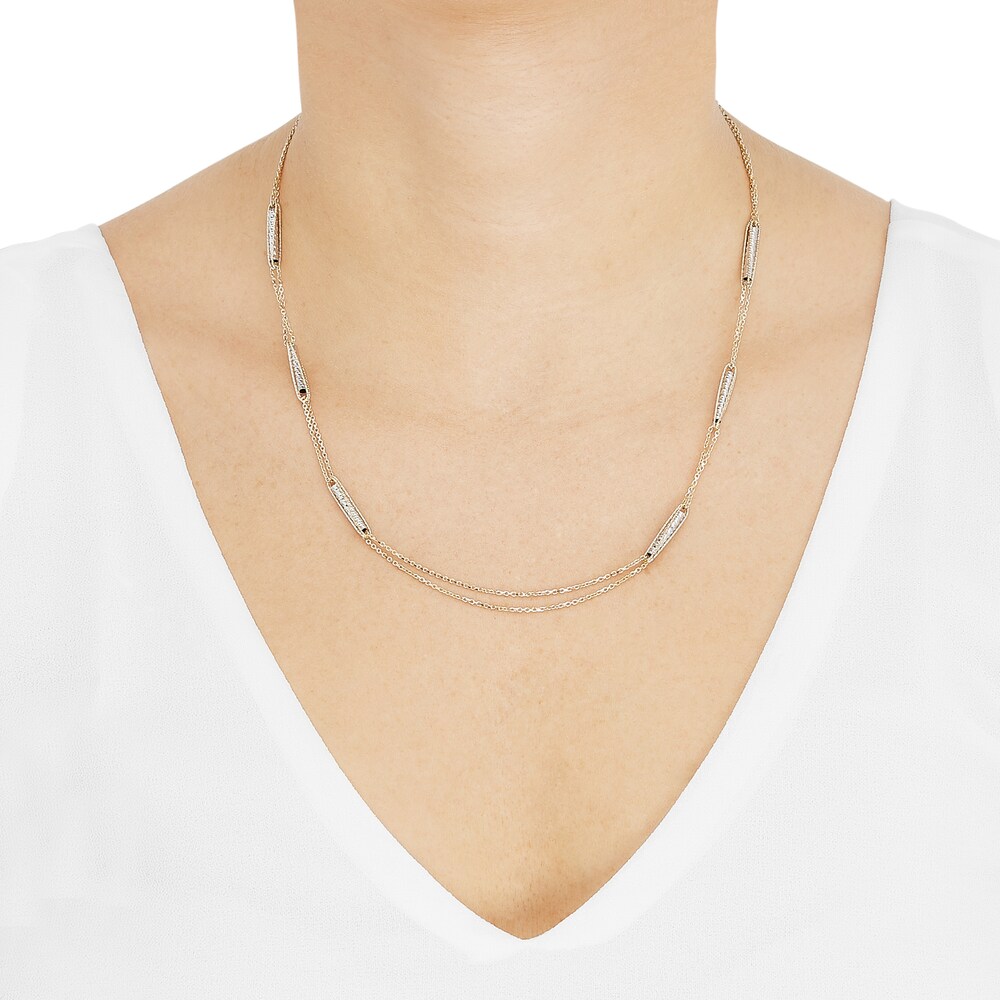 Italia D\'Oro Rolo Chain Necklace 14K Two-Tone Gold 20\" rEKqESoO