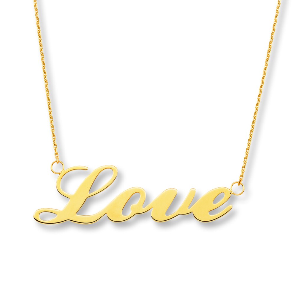 Love" Necklace 14K Yellow Gold rSKijPNj Love" Necklace 14K Yellow Gold rSKijPNj
