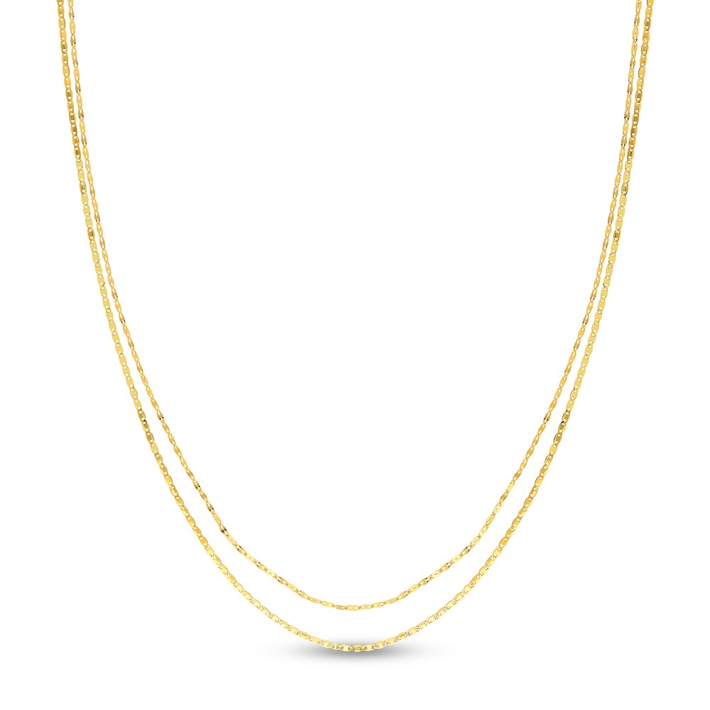 Mixed Chain Necklace 14K Yellow Gold 18\" Adj. rTLwZuZh Mixed Chain Necklace 14K Yellow Gold 18\" Adj. rTLwZuZh