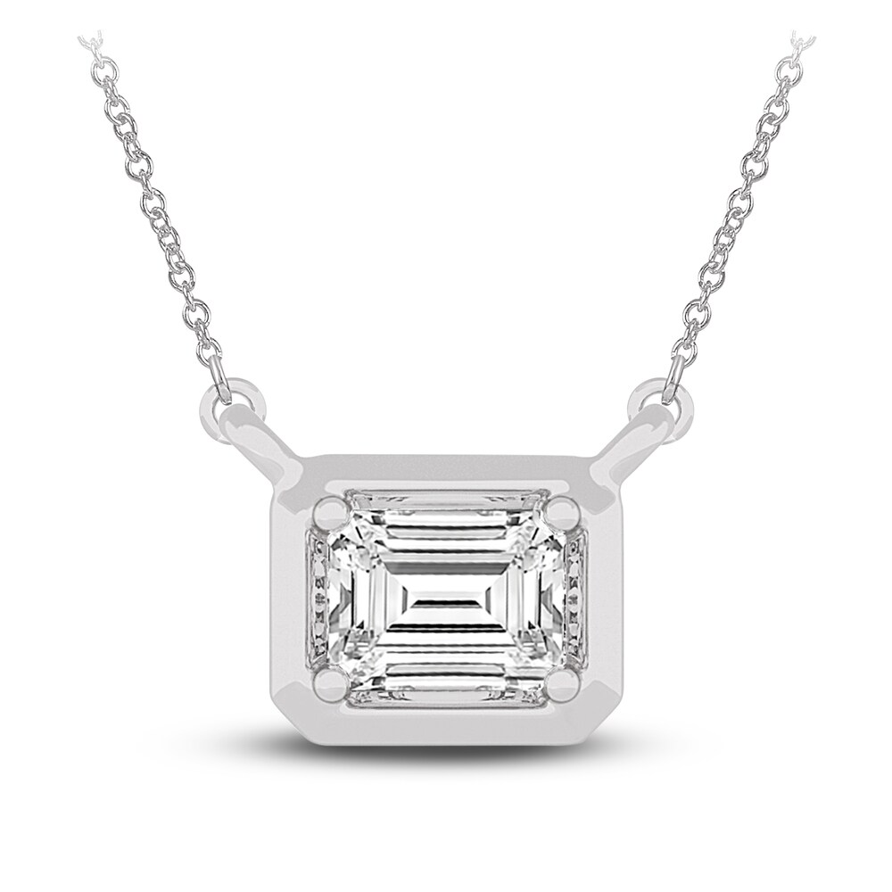 Diamond Pendant Necklace 3/8 ct tw Emerald 14K White Gold 18" (SI2,I) rTjKvTlS Diamond Pendant Necklace 3/8 ct tw Emerald 14K White Gold 18" (SI2,I) rTjKvTlS