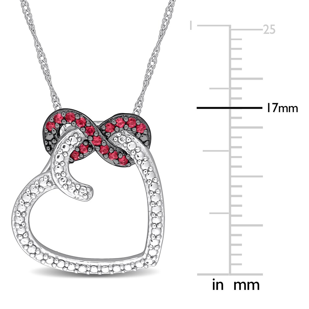 Natural Ruby Heart Necklace 10K White Gold 17\" rdOk0ahu Natural Ruby Heart Necklace 10K White Gold 17\" rdOk0ahu