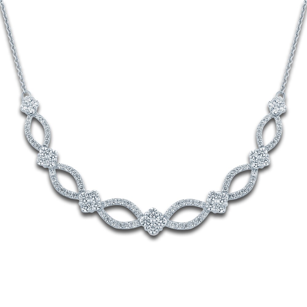 Pnina Tornai Diamond Necklace 1-1/2 ct tw Round 14K White Gold rwUTXKiN Pnina Tornai Diamond Necklace 1-1/2 ct tw Round 14K White Gold rwUTXKiN