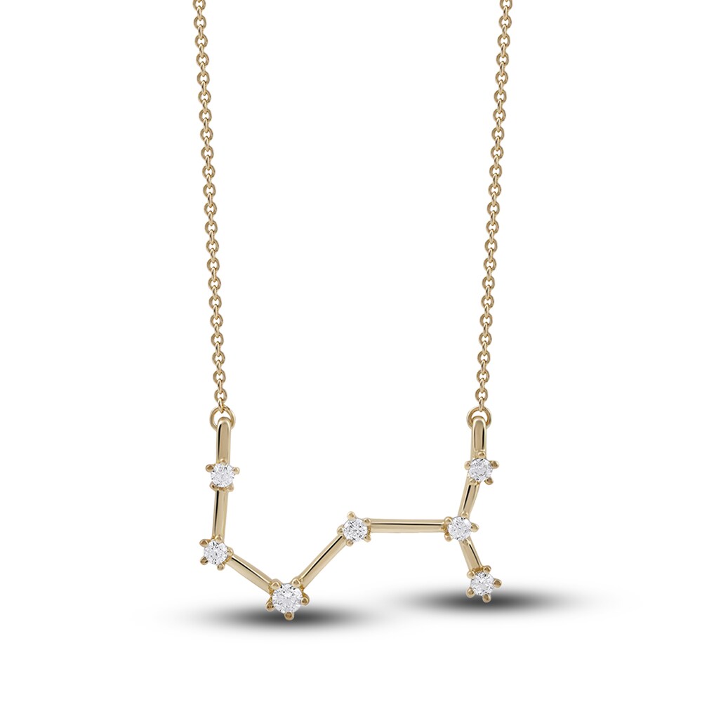 Diamond Scorpio Constellation Pendant Necklace 1/6 ct tw Round 14K Yellow Gold s4OkUkBR Diamond Scorpio Constellation Pendant Necklace 1/6 ct tw Round 14K Yellow Gold s4OkUkBR