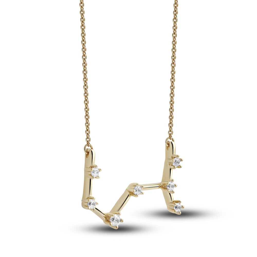 Diamond Scorpio Constellation Pendant Necklace 1/6 ct tw Round 14K Yellow Gold s4OkUkBR Diamond Scorpio Constellation Pendant Necklace 1/6 ct tw Round 14K Yellow Gold s4OkUkBR