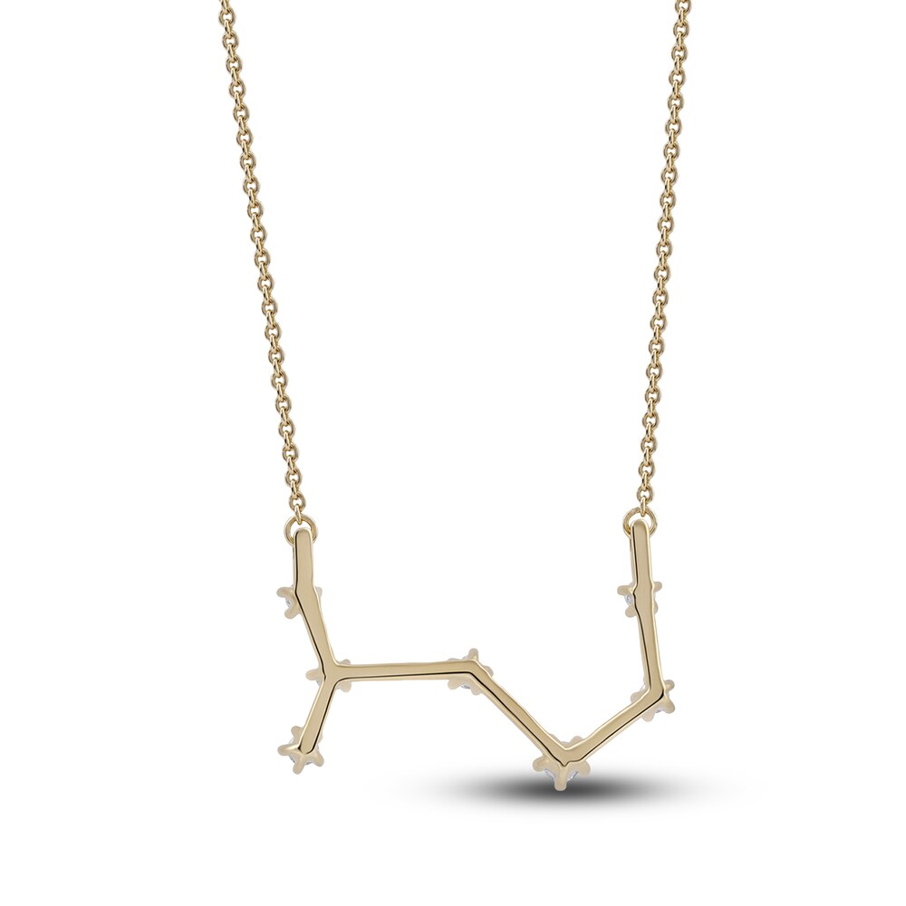 Diamond Scorpio Constellation Pendant Necklace 1/6 ct tw Round 14K Yellow Gold s4OkUkBR Diamond Scorpio Constellation Pendant Necklace 1/6 ct tw Round 14K Yellow Gold s4OkUkBR