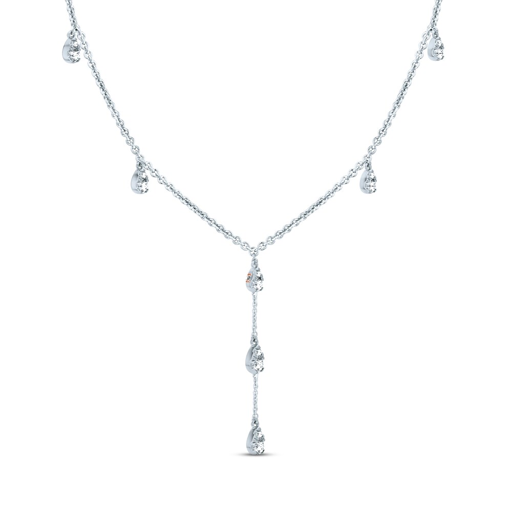 Pnina Tornai Diamond Necklace 1-1/2 ct tw Round 14K White Gold sTG79FTJ