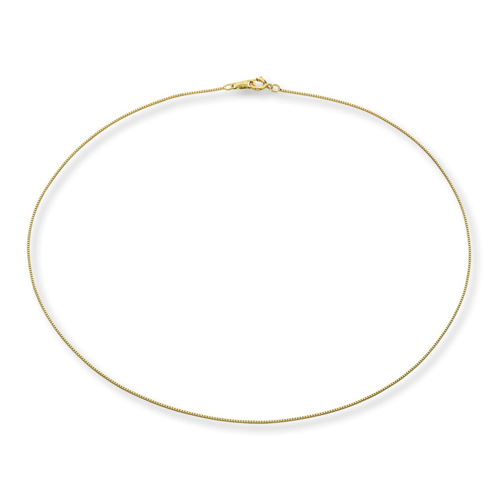 Box Chain 14K Yellow Gold 18\" Length tKJthlQZ Box Chain 14K Yellow Gold 18\" Length tKJthlQZ