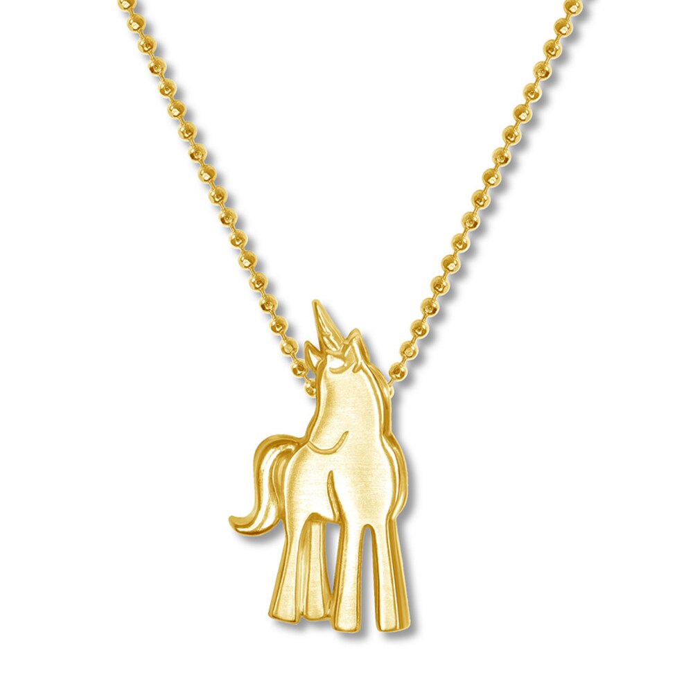 Alex Woo Princess Unicorn Necklace 14K Yellow Gold tp6a4Xvs Alex Woo Princess Unicorn Necklace 14K Yellow Gold tp6a4Xvs