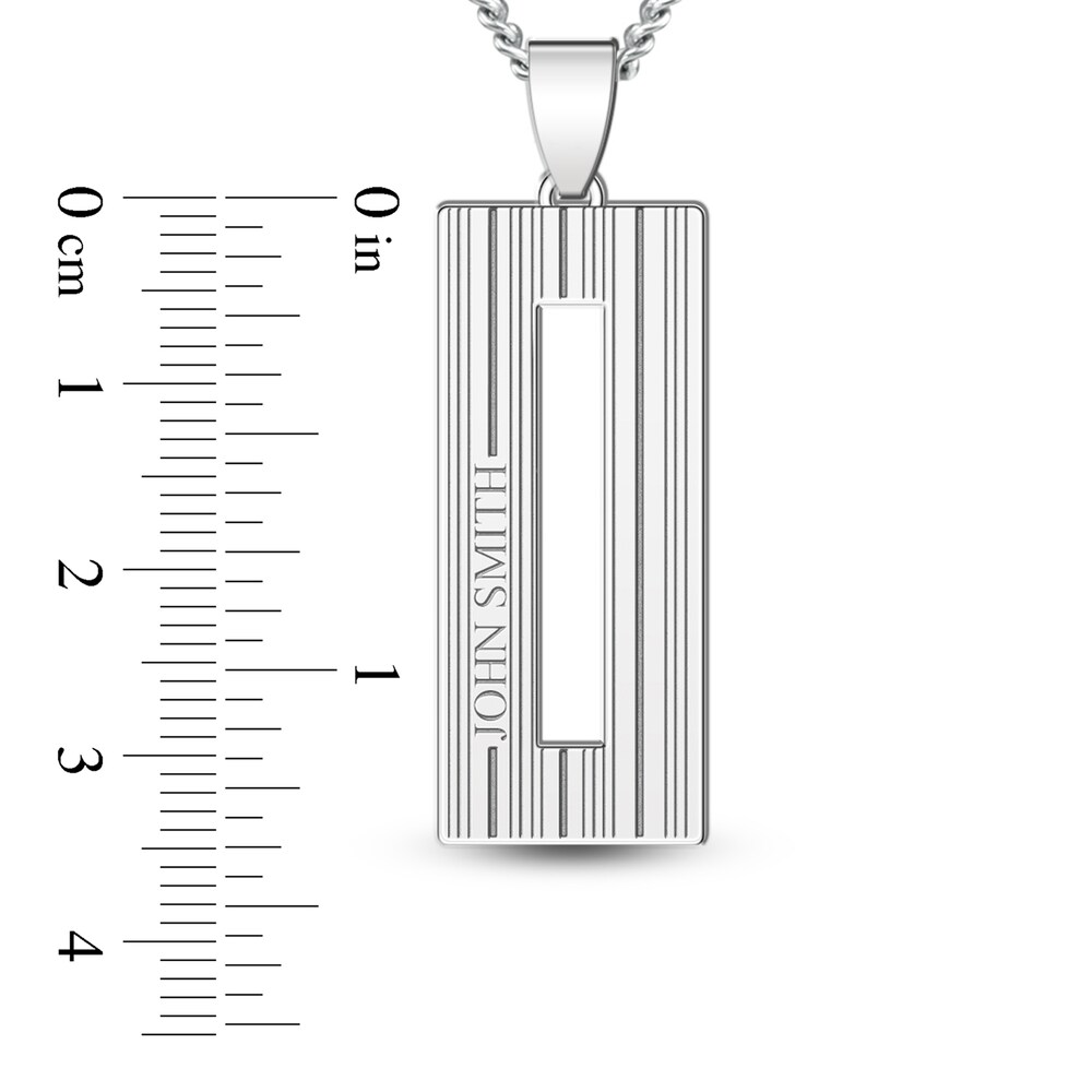 Men\'s Engravable Pendant Necklace Sterling Silver 22\" txObHznr Men\'s Engravable Pendant Necklace Sterling Silver 22\" txObHznr