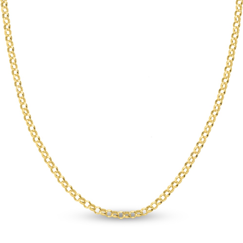 Hollow Rolo Chain Necklace 14K Yellow Gold 24" uE5VqoZE Hollow Rolo Chain Necklace 14K Yellow Gold 24" uE5VqoZE