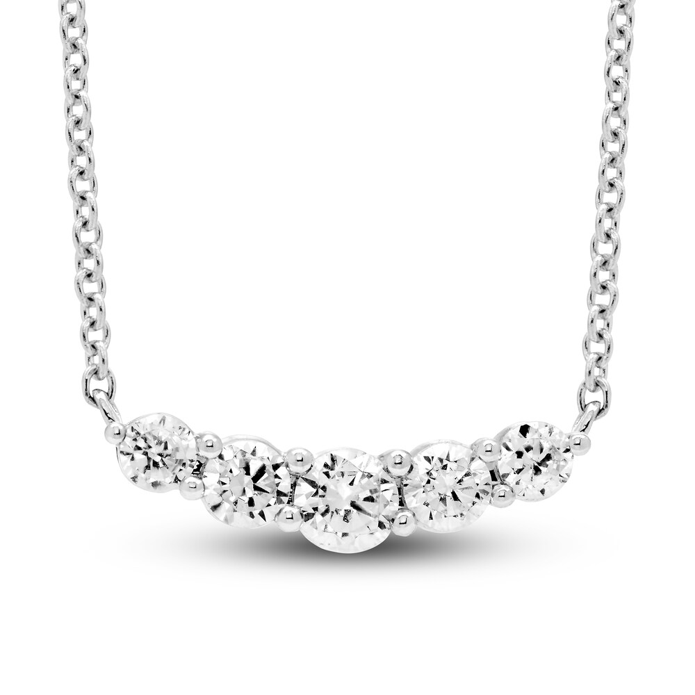 Hearts Desire Diamond 5-Stone Necklace 1/2 ct tw Round 18K White Gold 18" uLvwzJa6 Hearts Desire Diamond 5-Stone Necklace 1/2 ct tw Round 18K White Gold 18" uLvwzJa6