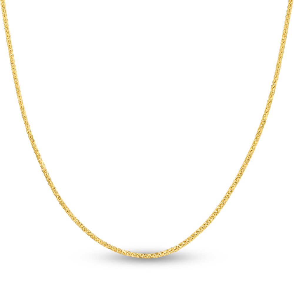 Square Wheat Chain Necklace 14K Yellow Gold 24" uOxxkyaj Square Wheat Chain Necklace 14K Yellow Gold 24" uOxxkyaj