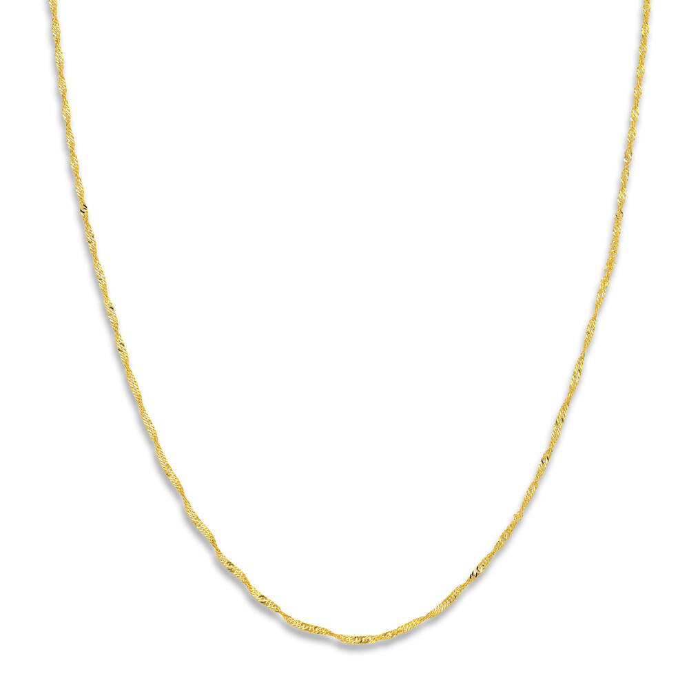 Singapore Chain Necklace 14K Yellow Gold 20" ude1eZ5H Singapore Chain Necklace 14K Yellow Gold 20" ude1eZ5H
