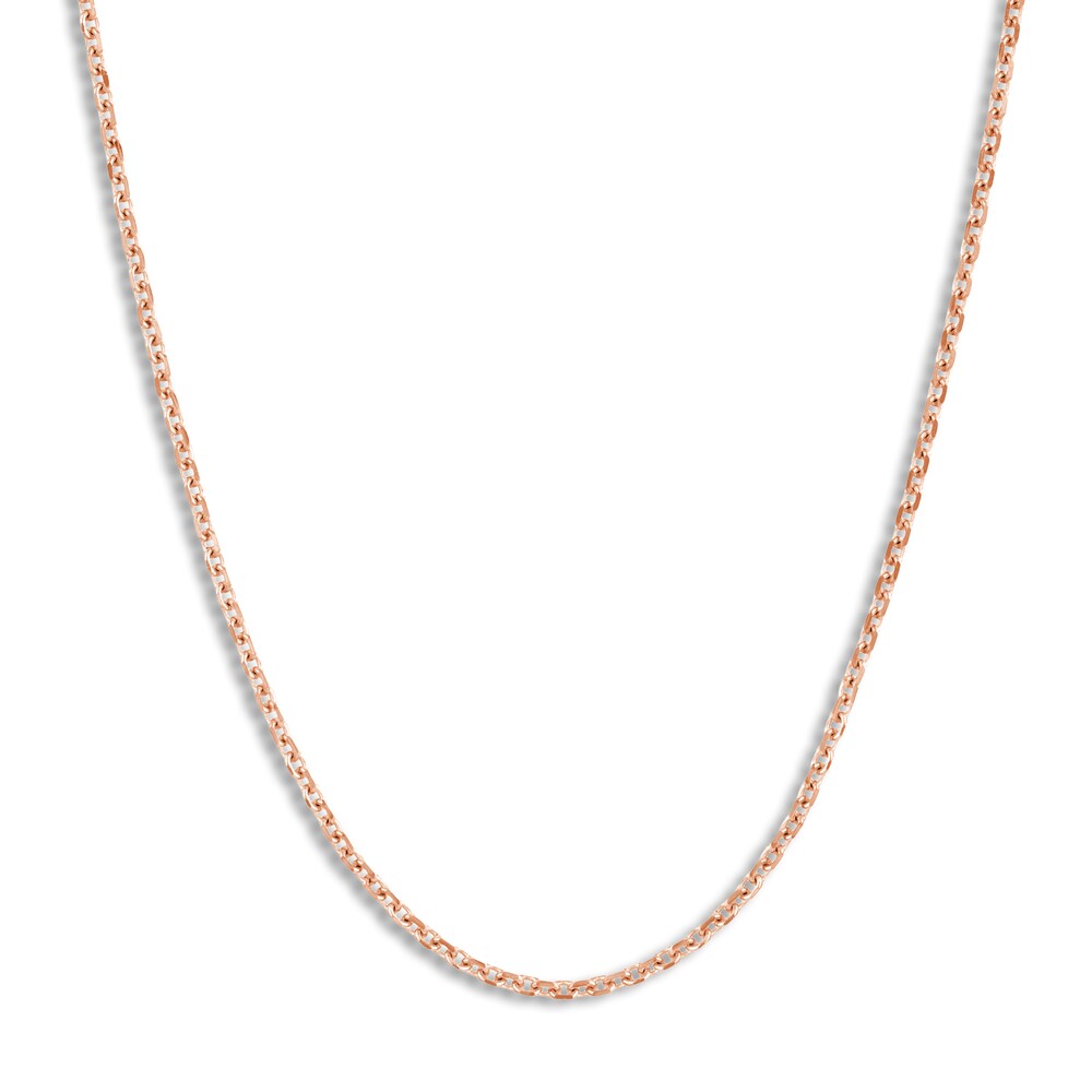 Diamond-Cut Cable Chain Necklace 14K Rose Gold 18" uiRFLC9J Diamond-Cut Cable Chain Necklace 14K Rose Gold 18" uiRFLC9J