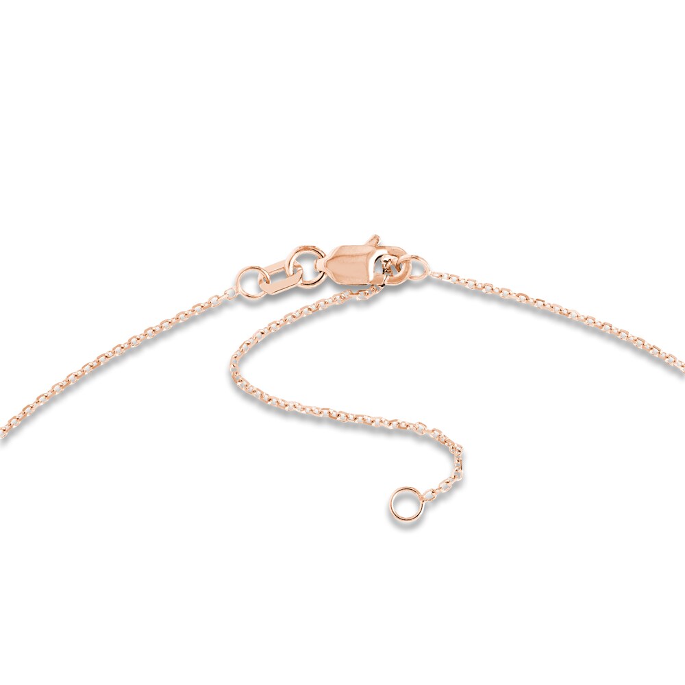 Diamond-Cut Cable Chain Necklace 14K Rose Gold 18\" uiRFLC9J Diamond-Cut Cable Chain Necklace 14K Rose Gold 18\" uiRFLC9J