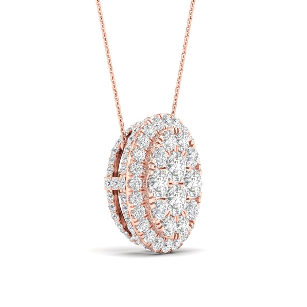 Colorless Diamond Pendant Necklace 1-1/2 ct tw Round 14K Rose Gold uuStxFJk Colorless Diamond Pendant Necklace 1-1/2 ct tw Round 14K Rose Gold uuStxFJk