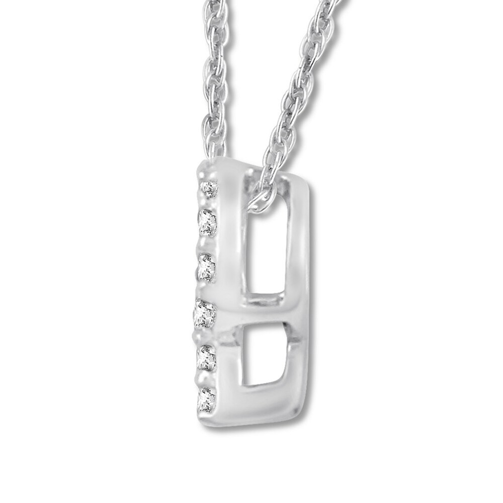 Diamond Initial P Necklace 1/20 ct tw Round-cut 10K White Gold uy3drTCo Diamond Initial P Necklace 1/20 ct tw Round-cut 10K White Gold uy3drTCo