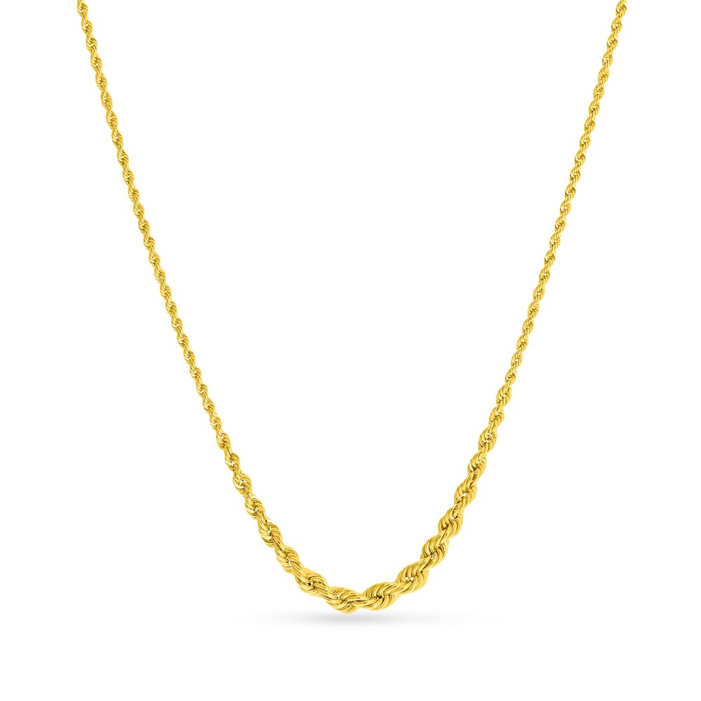 Graduated Rope Necklace 14K Yellow Gold 16" vF8Tx6ds Graduated Rope Necklace 14K Yellow Gold 16" vF8Tx6ds
