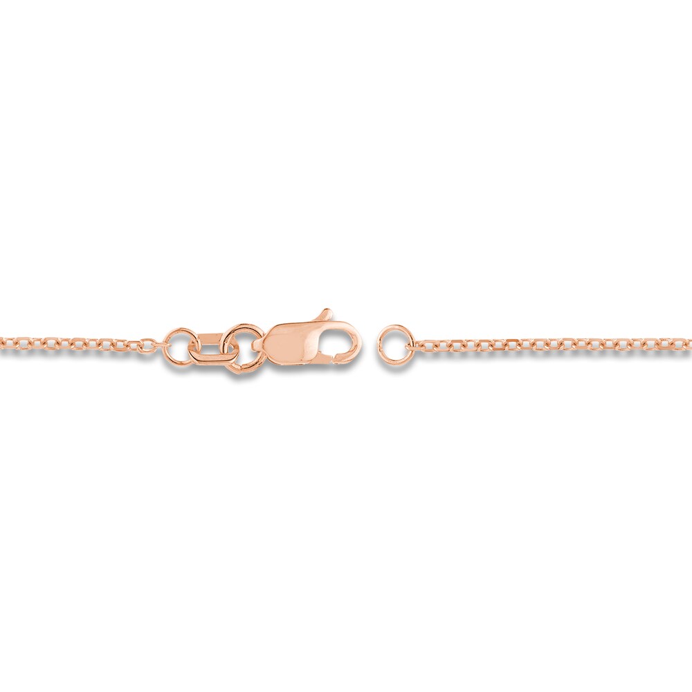 Diamond-Cut Cable Chain Necklace 14K Rose Gold 18\" vWgXPnps