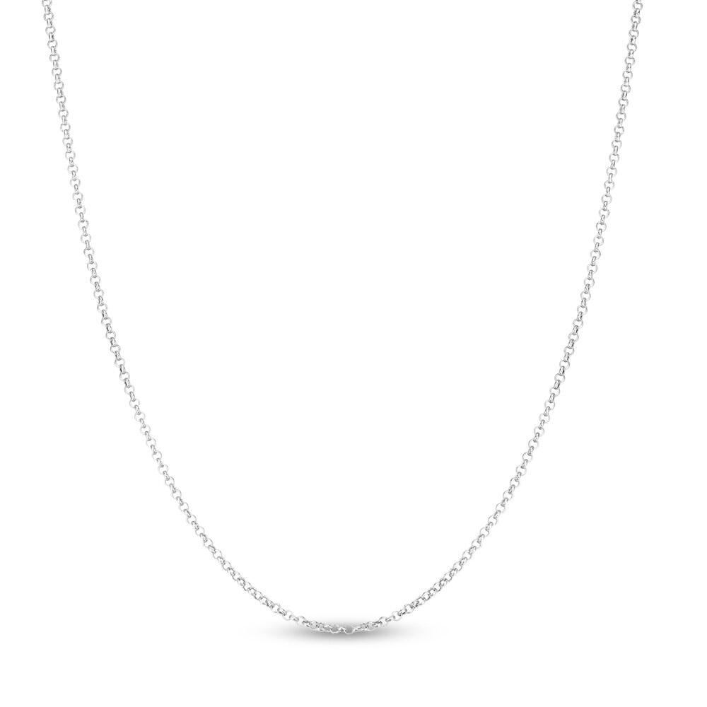 Rolo Chain Necklace 14K White Gold 20" vYHTkRyN Rolo Chain Necklace 14K White Gold 20" vYHTkRyN
