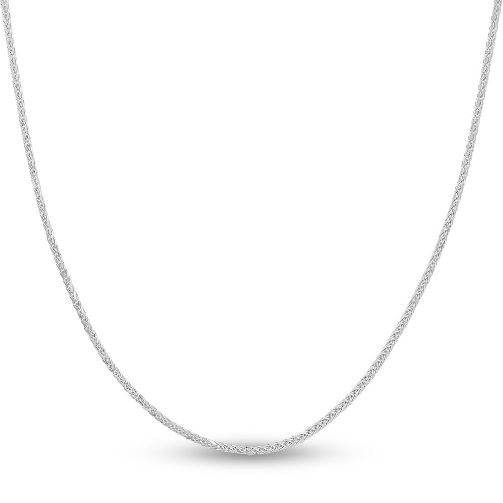 Square Wheat Chain Necklace 14K White Gold 20" vnoAZc2A Square Wheat Chain Necklace 14K White Gold 20" vnoAZc2A