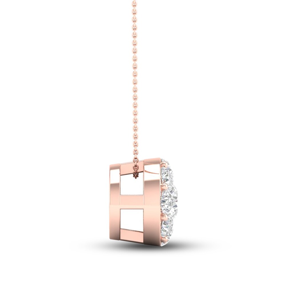 Diamond Pendant Necklace 1/4 ct tw Round 10K Rose Gold vqlNGvBb Diamond Pendant Necklace 1/4 ct tw Round 10K Rose Gold vqlNGvBb