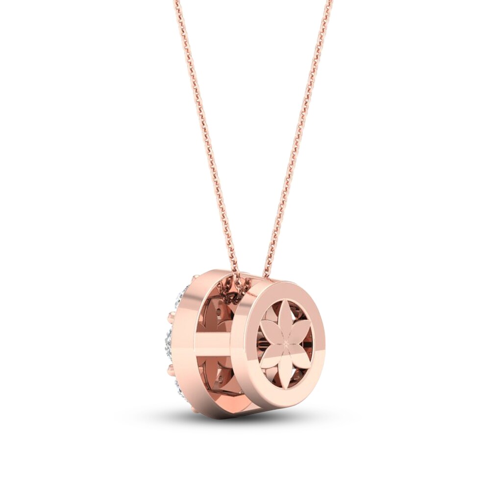 Diamond Pendant Necklace 1/4 ct tw Round 10K Rose Gold vqlNGvBb Diamond Pendant Necklace 1/4 ct tw Round 10K Rose Gold vqlNGvBb