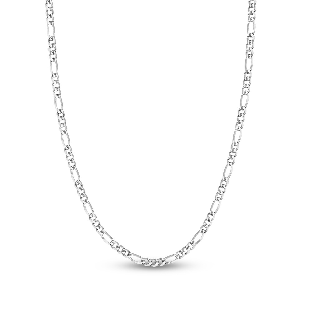 Figaro Chain Necklace 14K White Gold 20" vwSneZRp Figaro Chain Necklace 14K White Gold 20" vwSneZRp