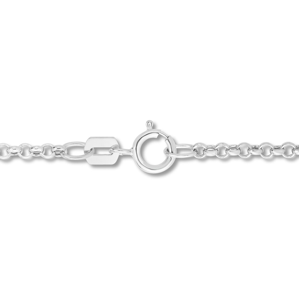Rolo Chain Necklace 14K White Gold 16\" vwYia8zl