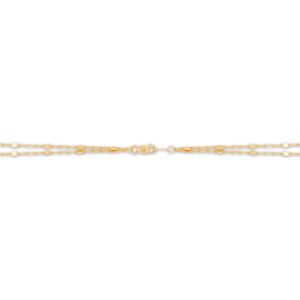 Italia D\'Oro Mirror Chain Necklace 14K Yellow Gold wIJj6cqP