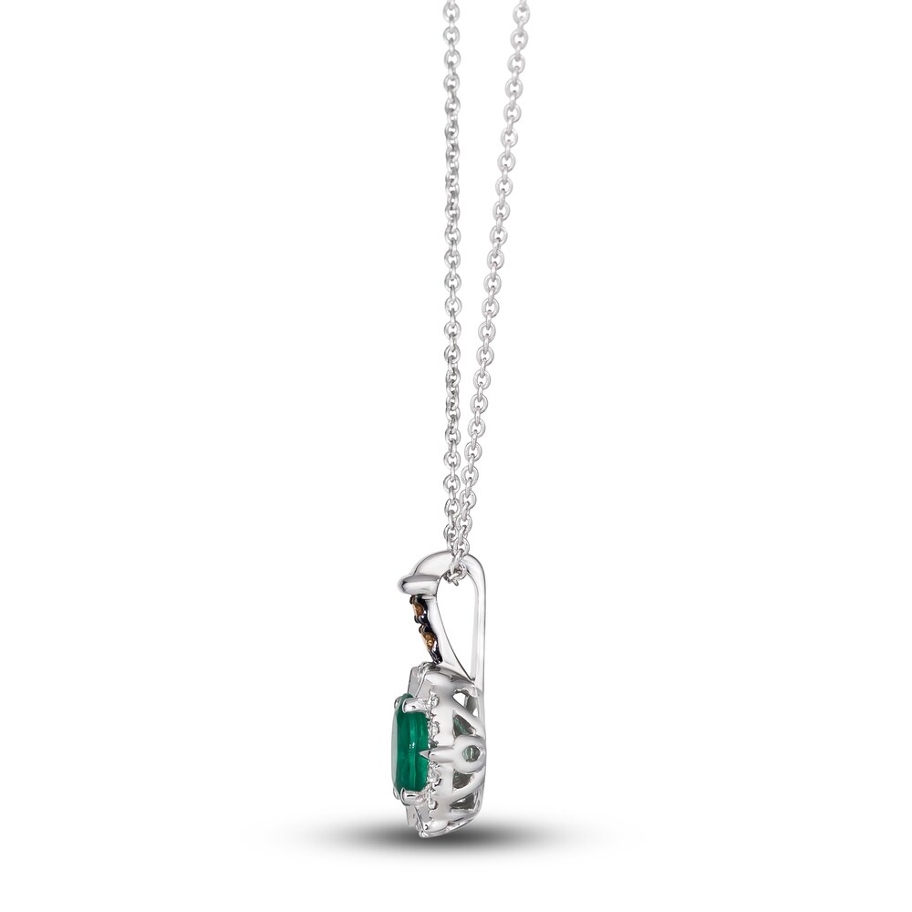 Le Vian Natural Emerald Necklace 1/8 ct tw Diamonds 14K Vanilla Gold wIyAnoXG Le Vian Natural Emerald Necklace 1/8 ct tw Diamonds 14K Vanilla Gold wIyAnoXG