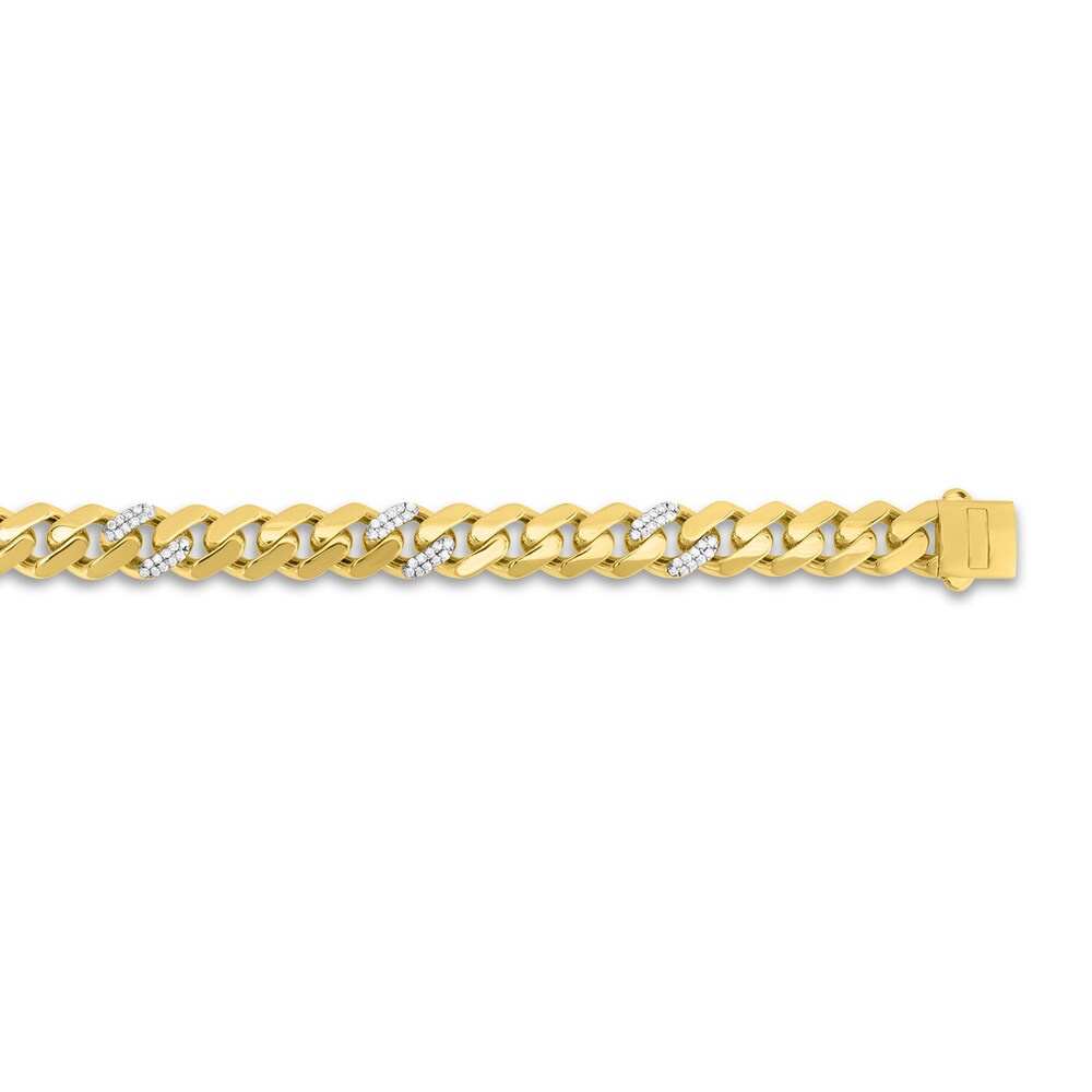 Diamond Curb Chain Necklace 1-1/5 ct tw Round 10K Yellow Gold wQc9XP0Q Diamond Curb Chain Necklace 1-1/5 ct tw Round 10K Yellow Gold wQc9XP0Q