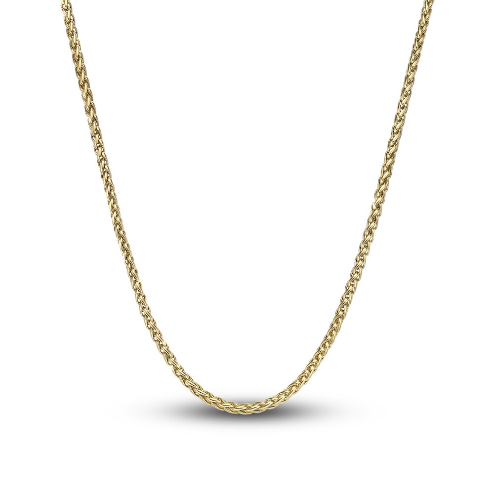 Men's Wheat Chain Necklace Gold Ion-Plated Stainless Steel 30" wa6SZjIQ Men's Wheat Chain Necklace Gold Ion-Plated Stainless Steel 30" wa6SZjIQ