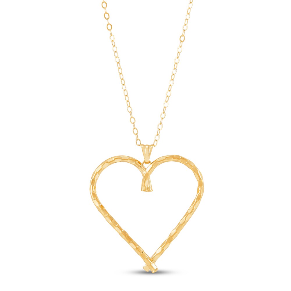 Italia D'Oro Heart Pendant Necklace 14K Yellow Gold wdhC0EyA Italia D'Oro Heart Pendant Necklace 14K Yellow Gold wdhC0EyA