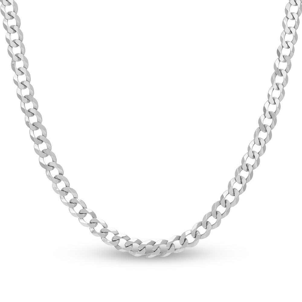 Light Cuban Link Necklace 14K White Gold 22" wjQ8BcAu Light Cuban Link Necklace 14K White Gold 22" wjQ8BcAu