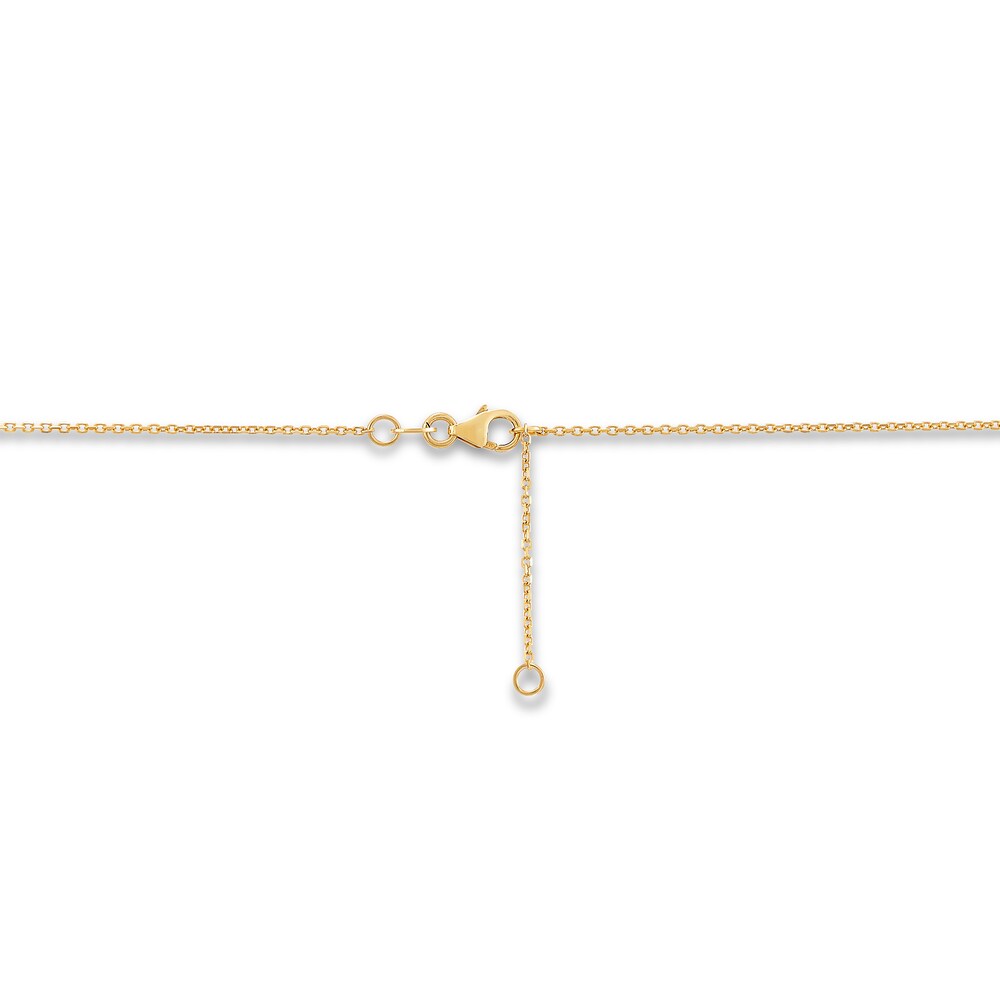 Double Open Circle Necklace 10K Yellow Gold wvFNOTMl