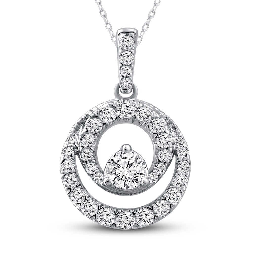 Closer Together Diamond Necklace 1/2 ct tw Round 10K White Gold xCb9PmT8 Closer Together Diamond Necklace 1/2 ct tw Round 10K White Gold xCb9PmT8