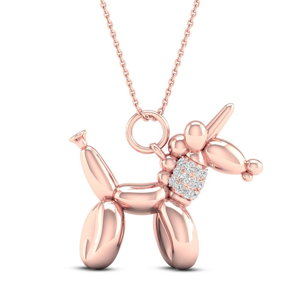 Unicorn Necklace 1/15 ct tw Diamonds Sterling Silver 14K Plated xZoJ9o4G Unicorn Necklace 1/15 ct tw Diamonds Sterling Silver 14K Plated xZoJ9o4G