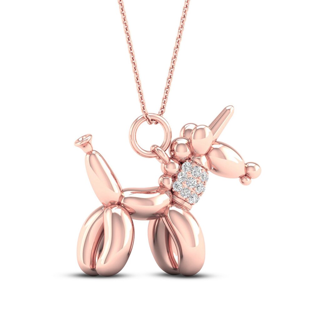 Unicorn Necklace 1/15 ct tw Diamonds Sterling Silver 14K Plated xZoJ9o4G Unicorn Necklace 1/15 ct tw Diamonds Sterling Silver 14K Plated xZoJ9o4G