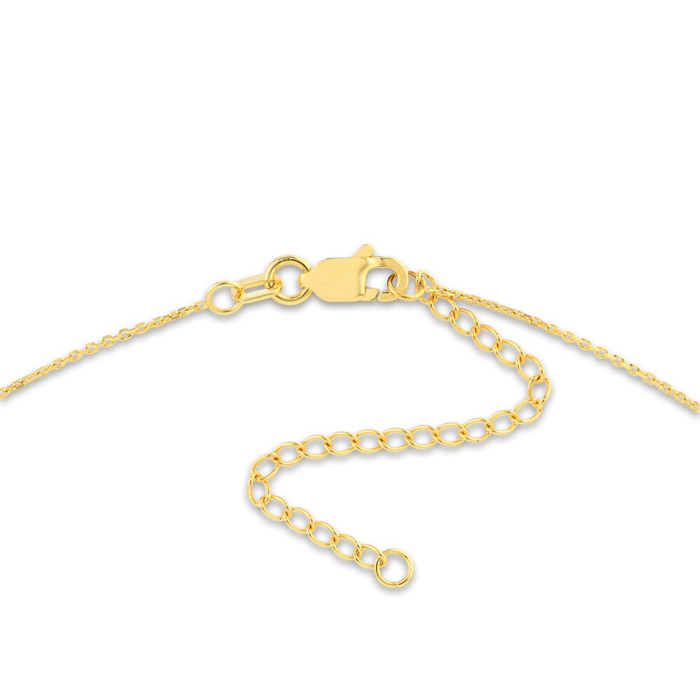 Block \"LOVE\" Necklace 14K Yellow Gold 16\" Adj. xb2627rC