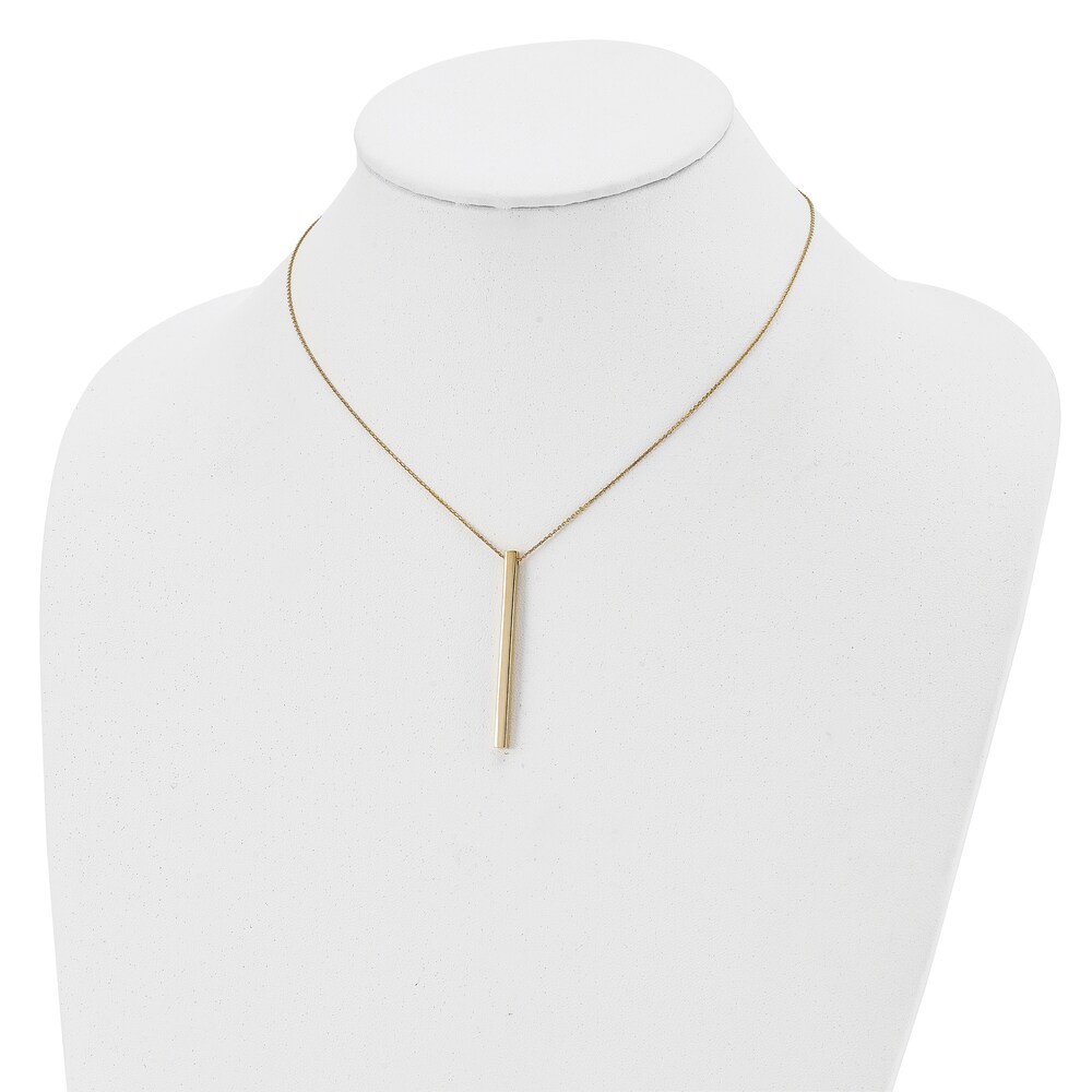 Bar Station Necklace 14K Yellow Gold 16\" xbXp34ko Bar Station Necklace 14K Yellow Gold 16\" xbXp34ko