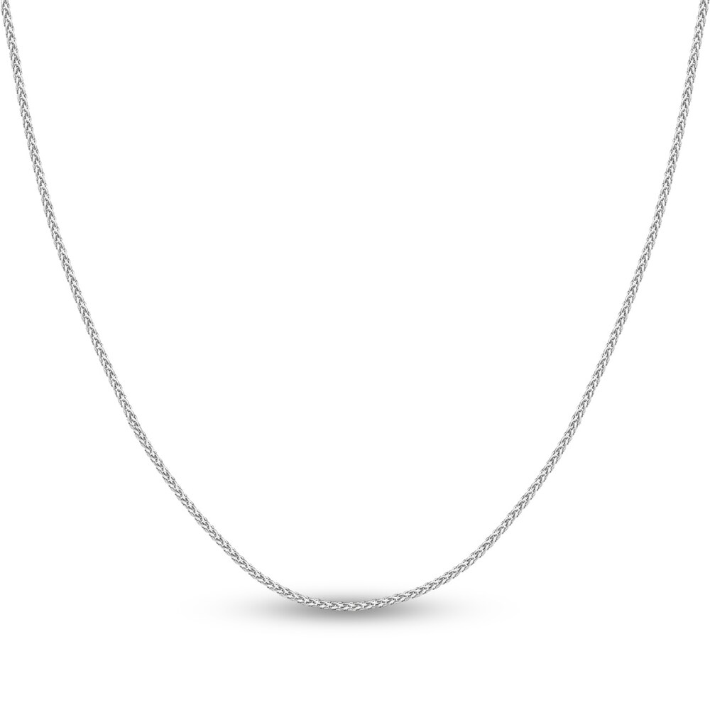 Round Wheat Chain Necklace 14K White Gold 20" xvZGwoVt Round Wheat Chain Necklace 14K White Gold 20" xvZGwoVt