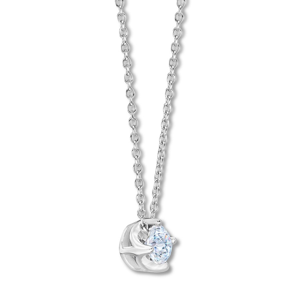 THE LEO First Light Diamond Solitaire Necklace 1/2 carat Round 14K White Gold (I1/I) y7HLh84L THE LEO First Light Diamond Solitaire Necklace 1/2 carat Round 14K White Gold (I1/I) y7HLh84L