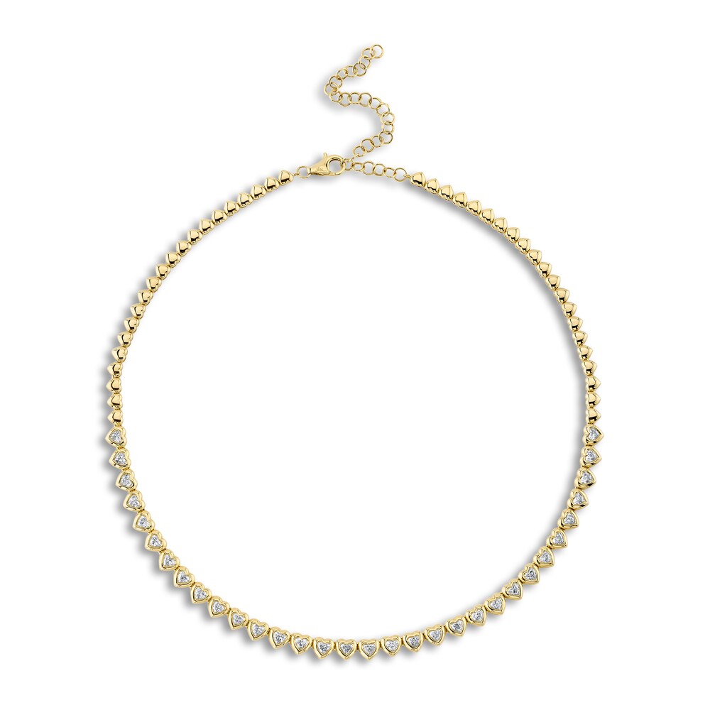 Shy Creation Diamond Heart Necklace 3-1/3 ct tw Round 14K Yellow Gold 18" SC55022987 yUPiDJcM Shy Creation Diamond Heart Necklace 3-1/3 ct tw Round 14K Yellow Gold 18" SC55022987 yUPiDJcM