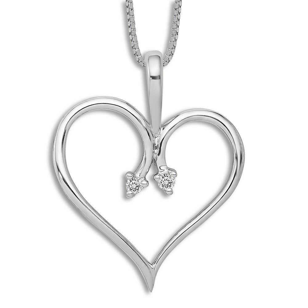 Heart Pendant Necklace Diamond Accents 14K White Gold 18" yjq07FkK Heart Pendant Necklace Diamond Accents 14K White Gold 18" yjq07FkK