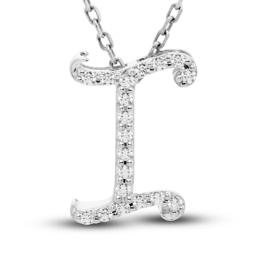 Diamond Letter I Pendant Necklace 1/10 ct tw Round 10K White Gold ynRj1PhR Diamond Letter I Pendant Necklace 1/10 ct tw Round 10K White Gold ynRj1PhR