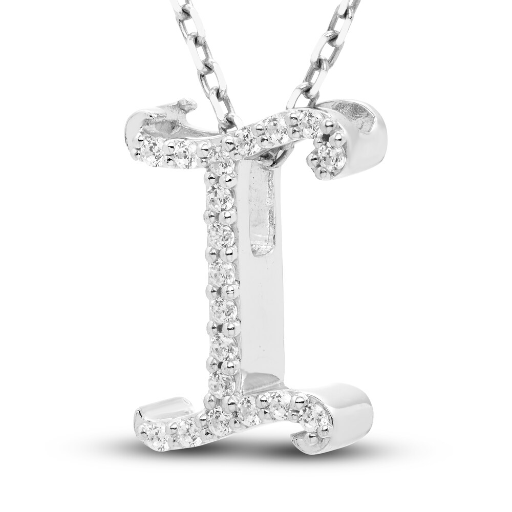 Diamond Letter I Pendant Necklace 1/10 ct tw Round 10K White Gold ynRj1PhR Diamond Letter I Pendant Necklace 1/10 ct tw Round 10K White Gold ynRj1PhR