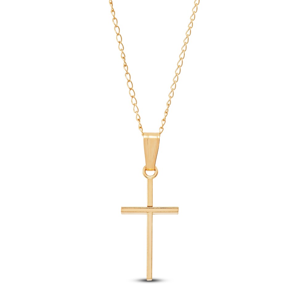 Children's Cross Pendant 14K Yellow Gold z4EsIE1s