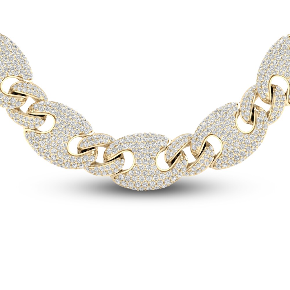 Men\'s Lab-Created Diamond Chain Necklace 33 ct tw Round 14K Yellow Gold zVZgyJuw Men\'s Lab-Created Diamond Chain Necklace 33 ct tw Round 14K Yellow Gold zVZgyJuw