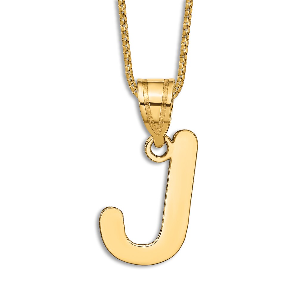 Initial J Necklace 14K Yellow Gold 18" zl1r3Qtd Initial J Necklace 14K Yellow Gold 18" zl1r3Qtd